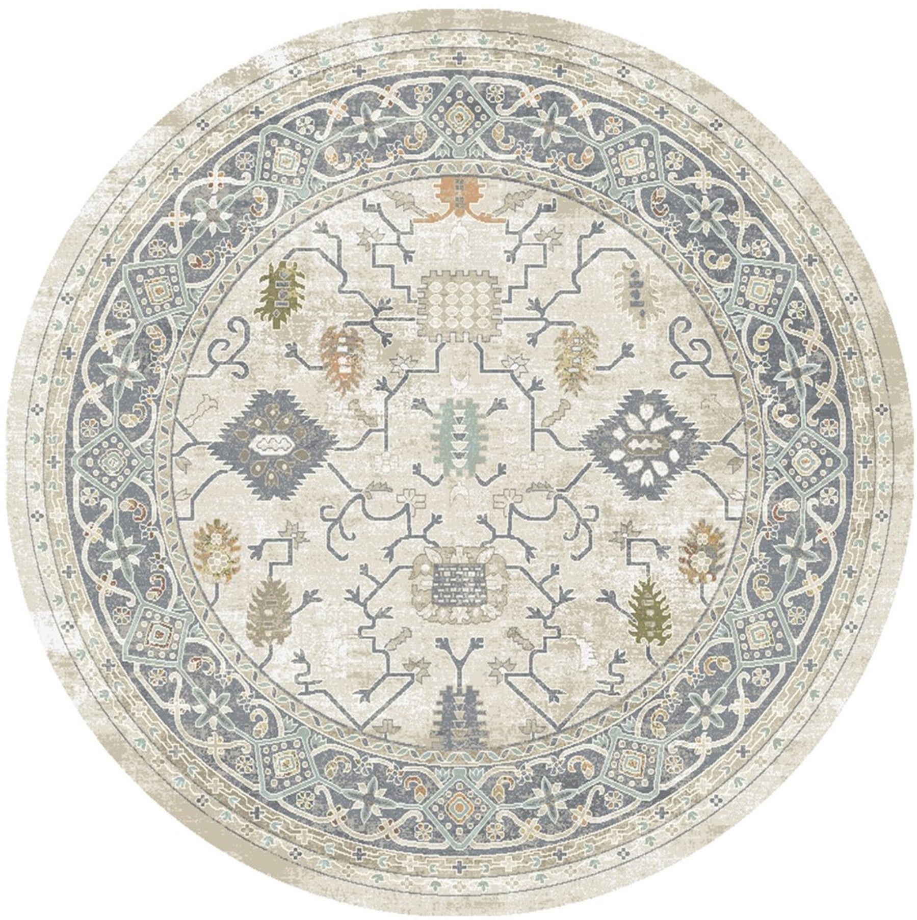 Mayberry Rugs Windsor Oliver Cream Area Rug – Traditional Home Decor Rug Mayberry Rug