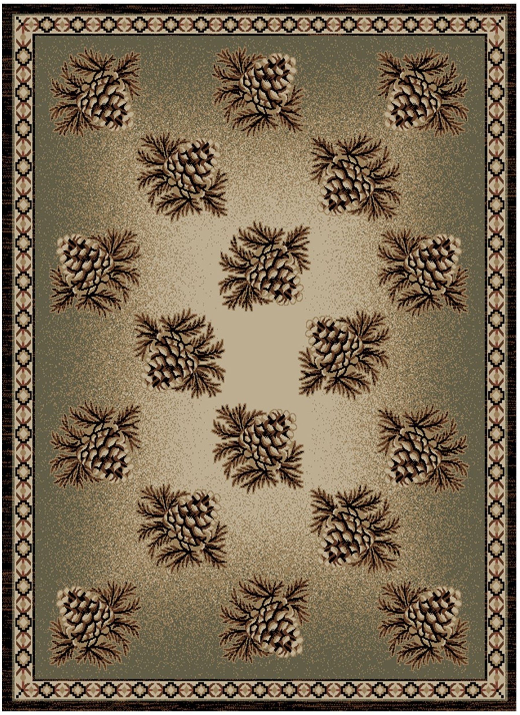 Mayberry Rugs Hearthside Rustling Forest Multi Area Rug – Rustic Cabin Lodge Rug Mayberry Rug