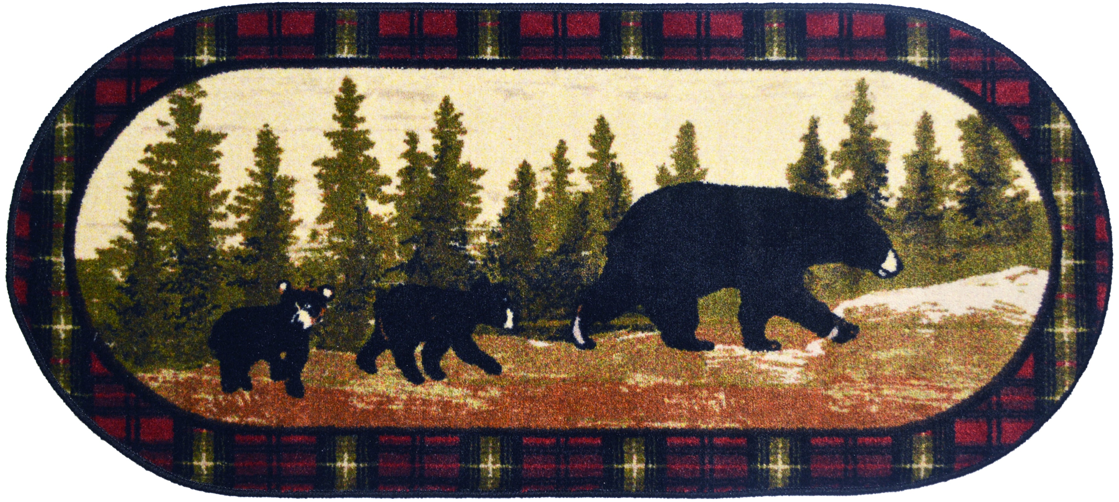 Mayberry Rugs Cozy Cabin Following Mama Brown Area Rug – Rustic Cabin Lodge Rug Mayberry Rug