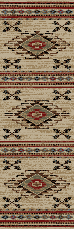 Mayberry Rugs American Destination Arrowhead Antique Area Rug – Southwestern Lodge Rug Mayberry Rug
