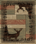 Mayberry Rugs American Destination Woodgrain Beige Area Rug – Rustic Cabin Rug Mayberry Rug