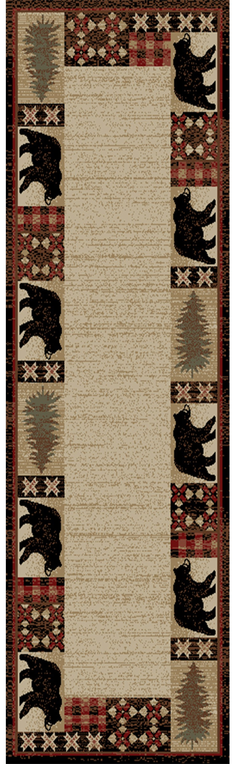 Mayberry Rugs American Destination Edgewood Multi – Rustic Lodge Area Rug Mayberry Rug