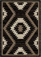 Mayberry Rugs Tacoma Rialto Black Area Rug – Rustic Lodge Rug Mayberry Rug
