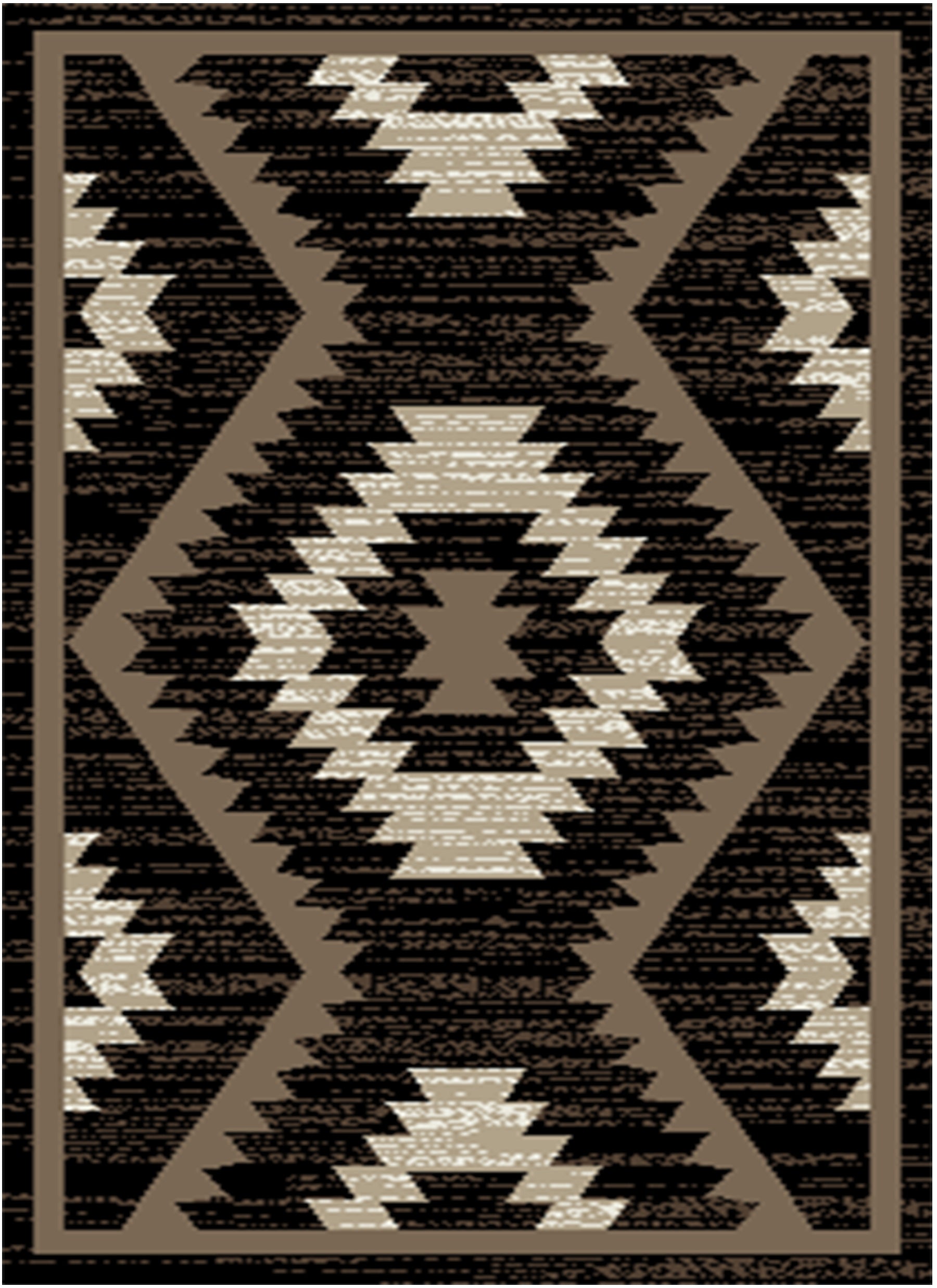 Mayberry Rugs Tacoma Rialto Black Area Rug – Rustic Lodge Rug Mayberry Rug