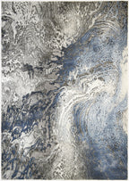 Mayberry Rugs Everest Splash Blue Area Rug – Modern Casual Rug Mayberry Rug