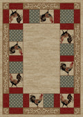 Mayberry Rugs American Destination Barnyard Ivory Area Rug – Rustic Cabin Rug Mayberry Rug