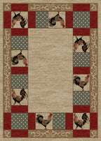 Mayberry Rugs American Destination Barnyard Ivory Area Rug – Rustic Cabin Rug Mayberry Rug