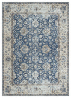 Mayberry Rugs Vintage Thebes Blue Area Rug – Distressed Traditional Rug Mayberry Rug