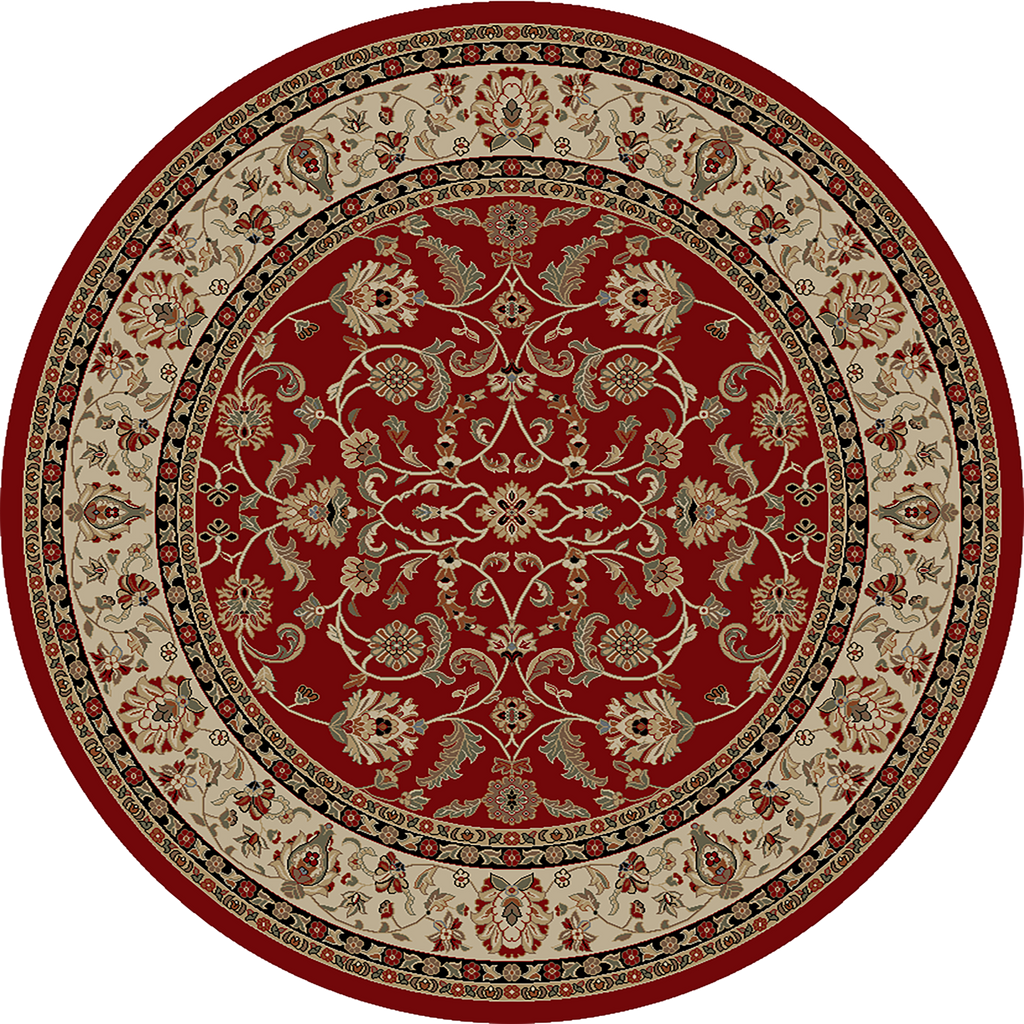 Mayberry Rugs Home Town Classic Keshan Claret Area Rug – Traditional Persian Rug Mayberry Rug