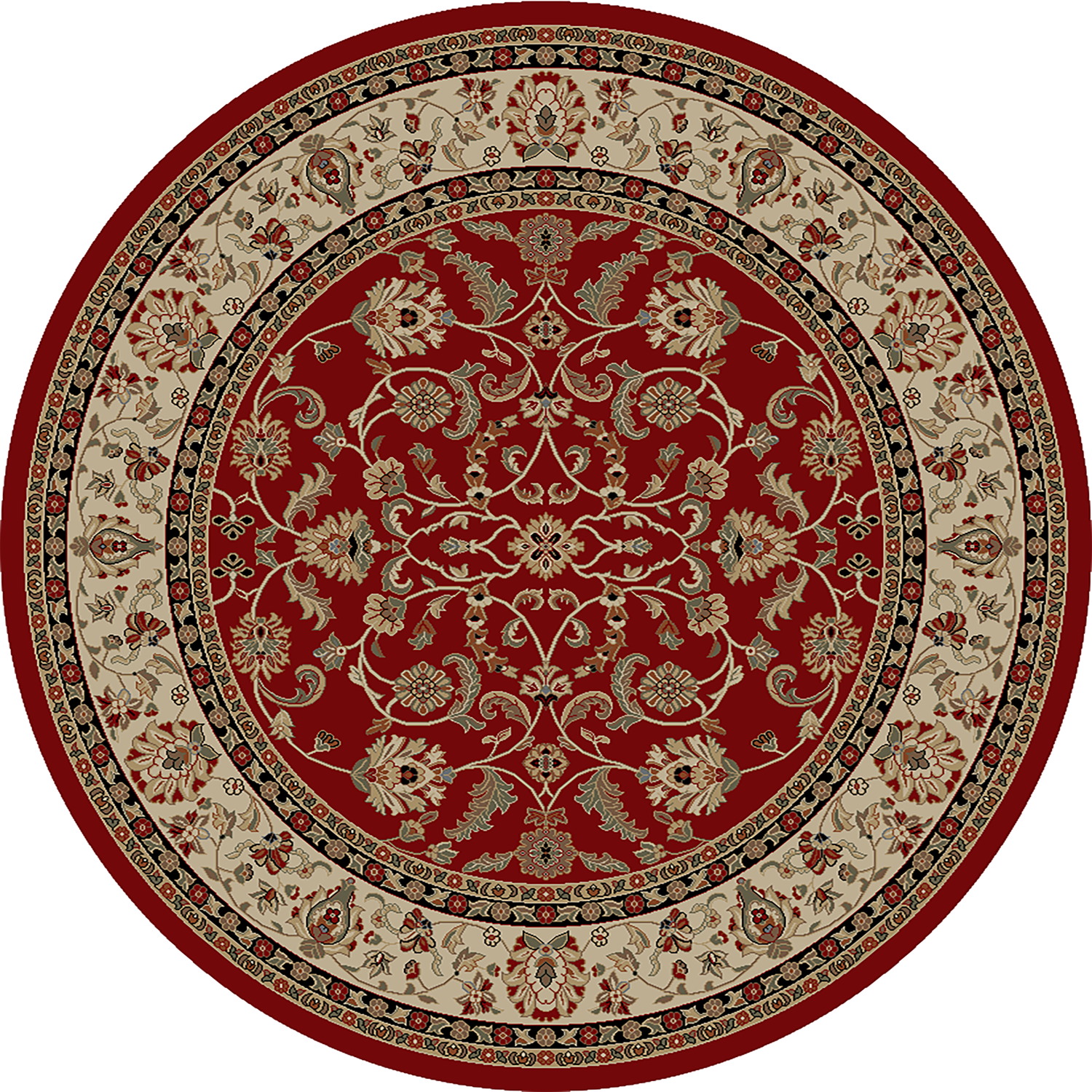Mayberry Rugs Home Town Classic Keshan Claret Area Rug – Traditional Persian Rug Mayberry Rug
