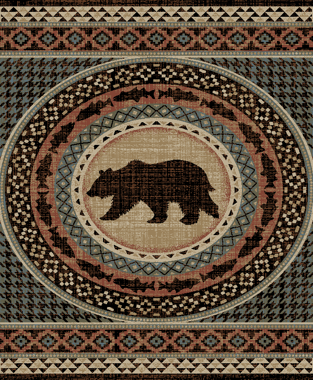 Mayberry Rugs American Destination Asheville Multi Area Rug – Rustic Lodge Rug Mayberry Rug