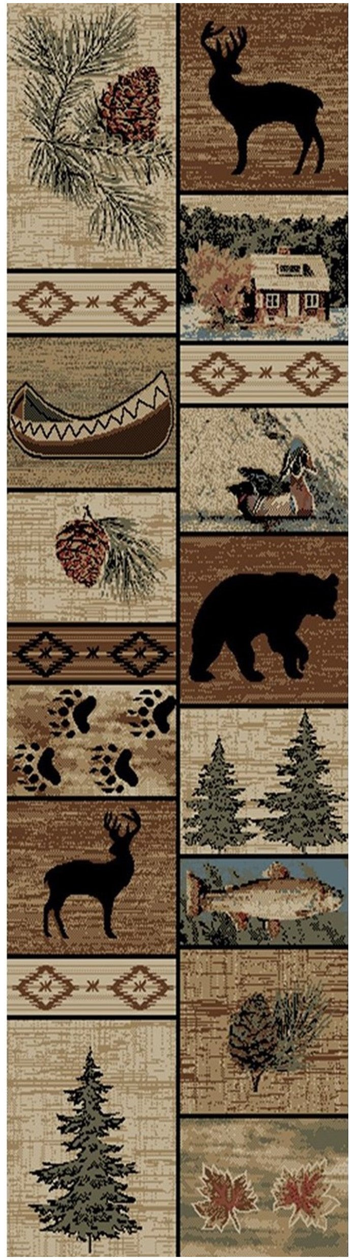 Mayberry Rugs American Destination Mountain Solitude Multi – Rustic Lodge Area Rug Mayberry Rug