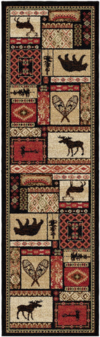 Mayberry Rugs Lodge King Patchwork Multi Area Rug – Rustic Cabin Lodge Rug Mayberry Rug