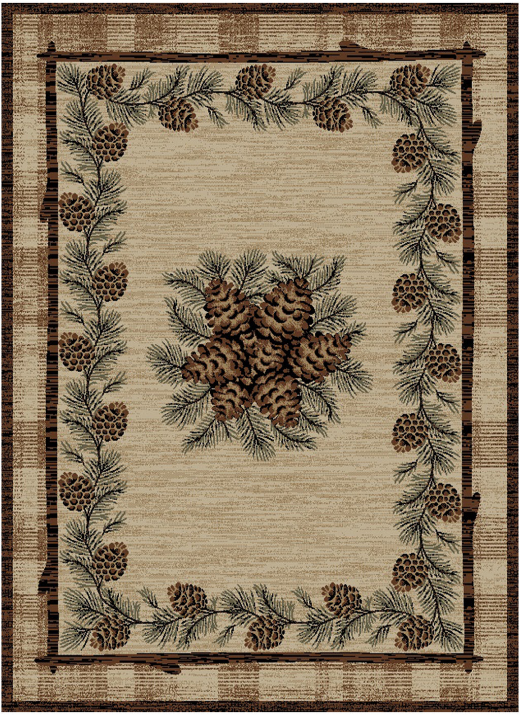 Mayberry Rugs American Destination Greensboro Brown – Rustic Lodge Area Rug Mayberry Rug