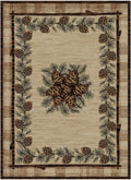 Mayberry Rugs American Destination Greensboro Brown – Rustic Lodge Area Rug Mayberry Rug