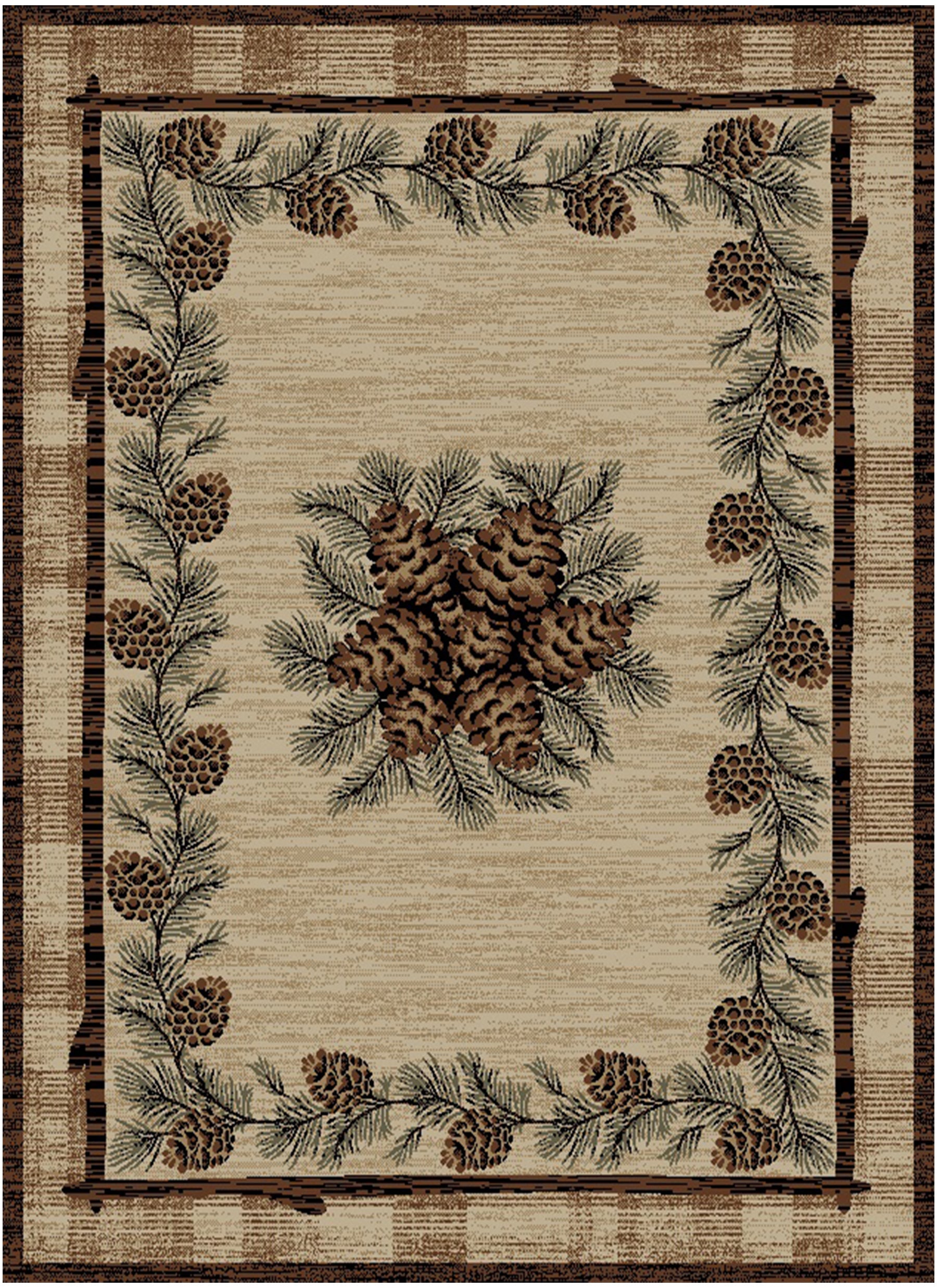 Mayberry Rugs American Destination Greensboro Brown – Rustic Lodge Area Rug Mayberry Rug