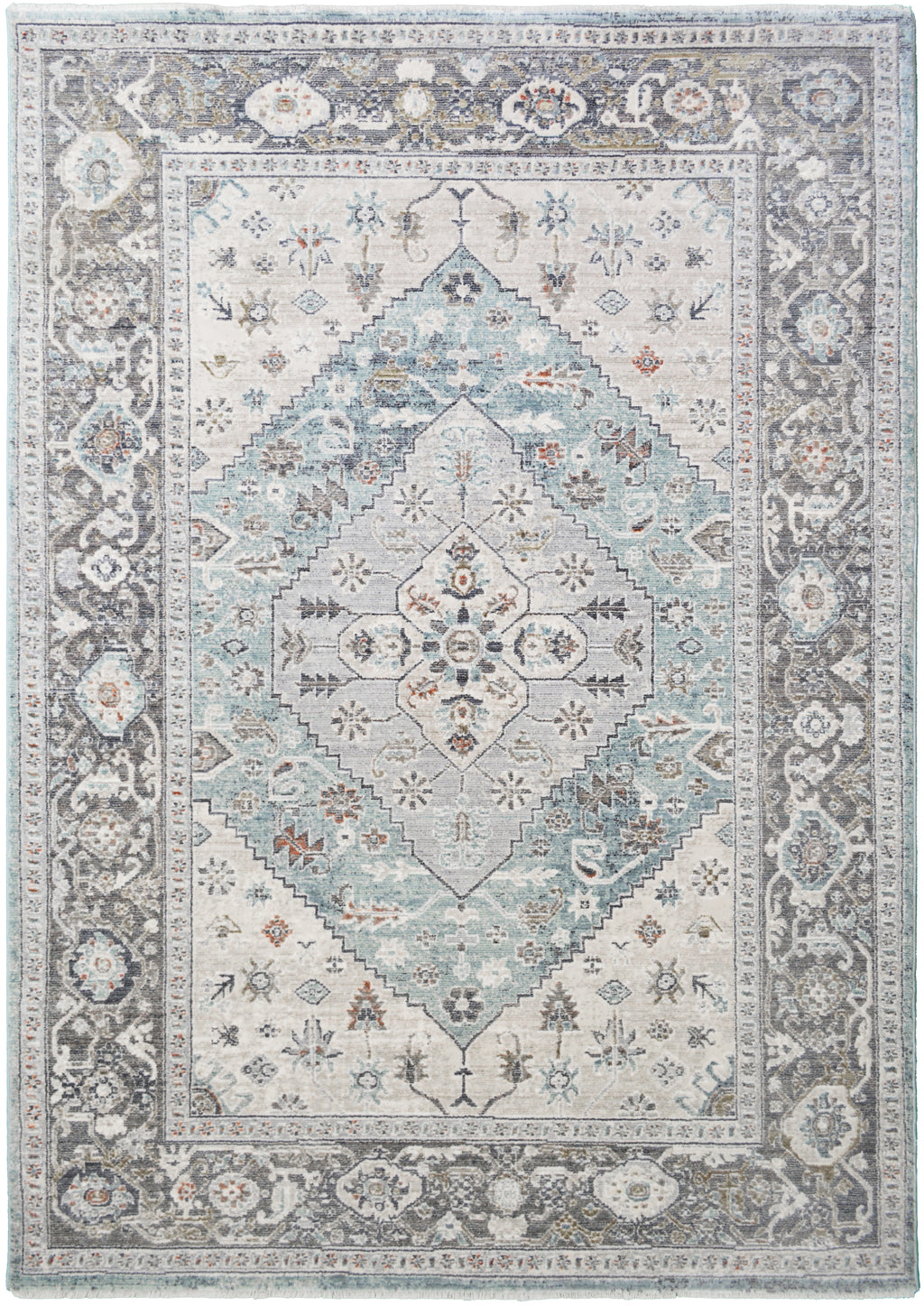 Mayberry Rugs Windsor Aria Gray Area Rug – Traditional Home Decor Rug Mayberry Rug