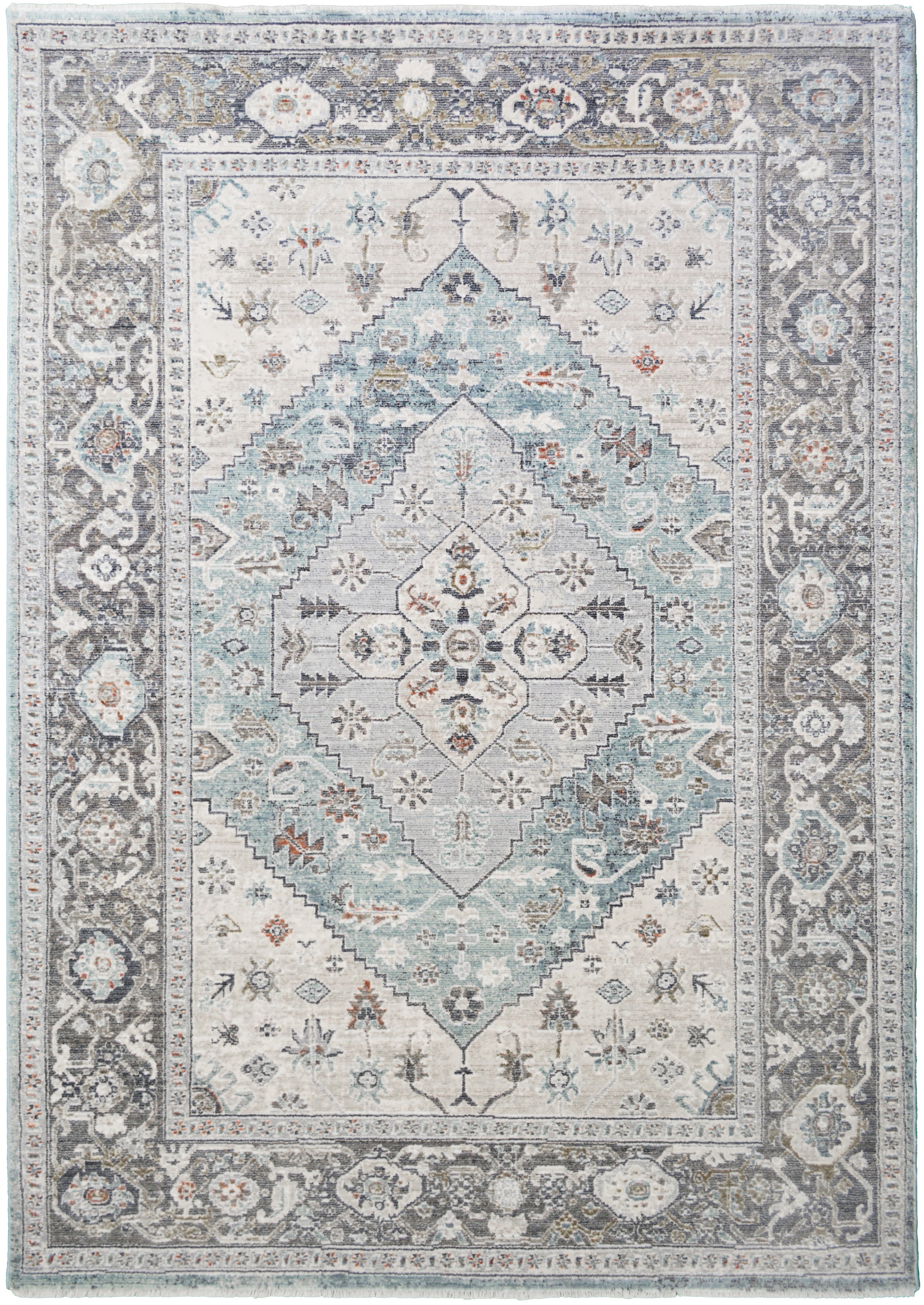 Mayberry Rugs Windsor Aria Gray Area Rug – Traditional Home Decor Rug Mayberry Rug