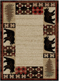 Mayberry Rugs American Destination Edgewood Multi – Rustic Lodge Area Rug Mayberry Rug