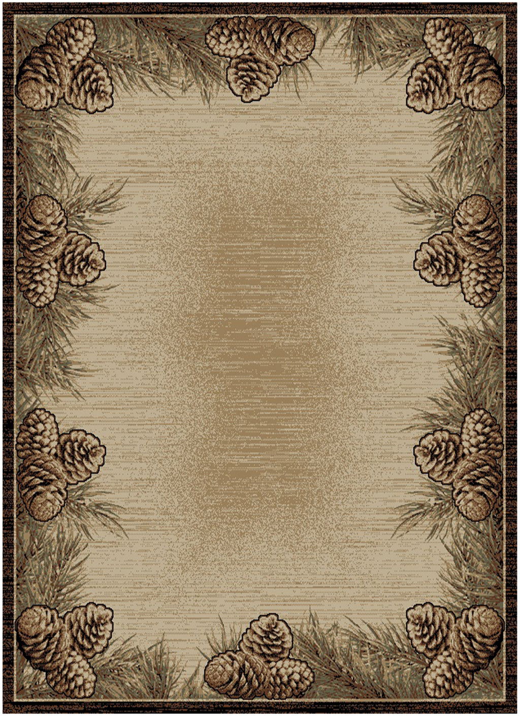 Mayberry Rugs Hearthside Twilight Ridge Brown Area Rug – Rustic Cabin Lodge Rug Mayberry Rug