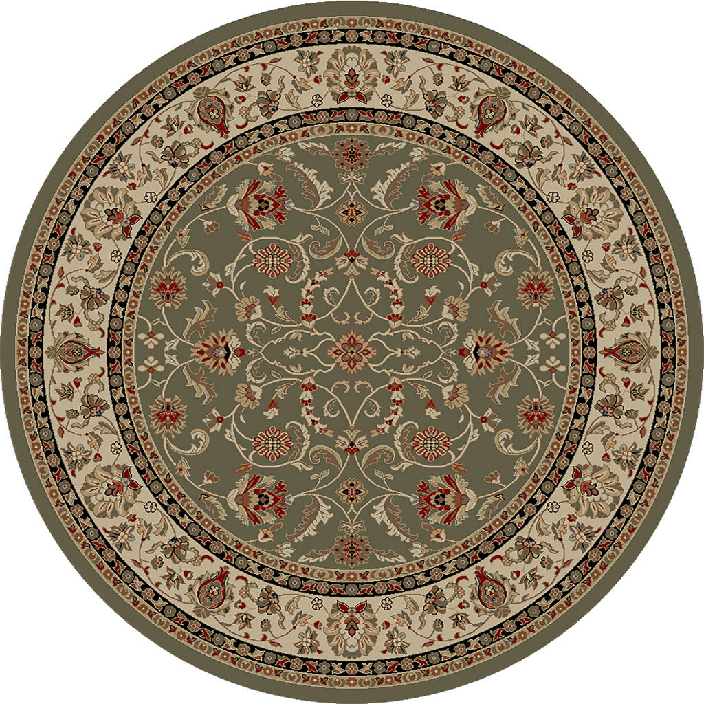 Mayberry Rugs Home Town Classic Keshan Sage Area Rug – Traditional Persian Rug Mayberry Rug