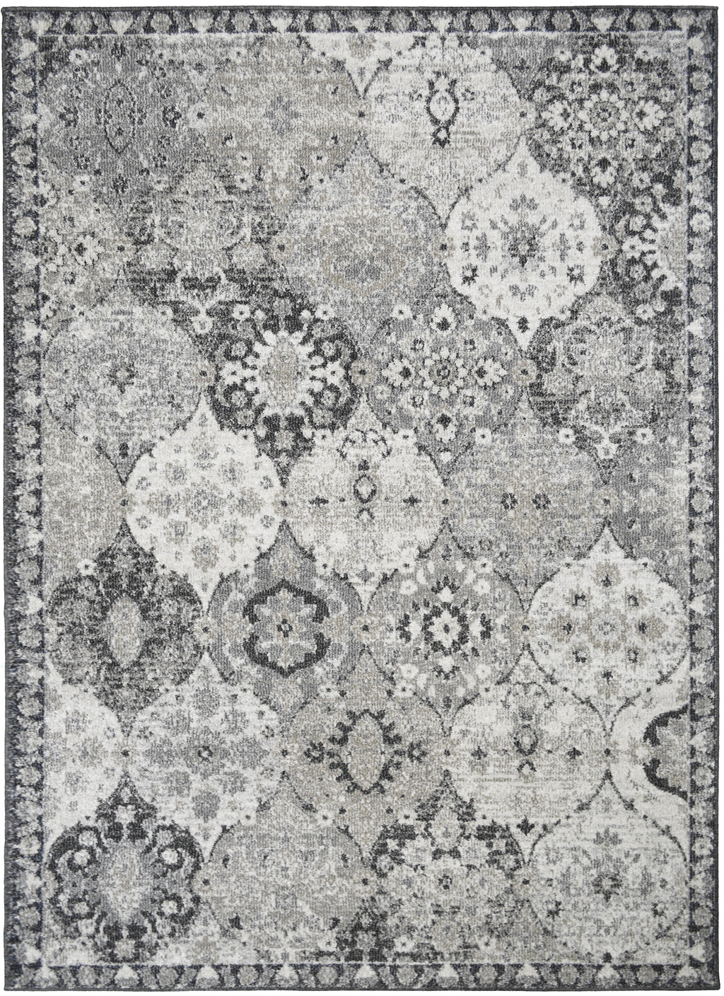 Mayberry Rugs Monaco Rosanna Gray Area Rug – Traditional Home Decor Rug Mayberry Rug
