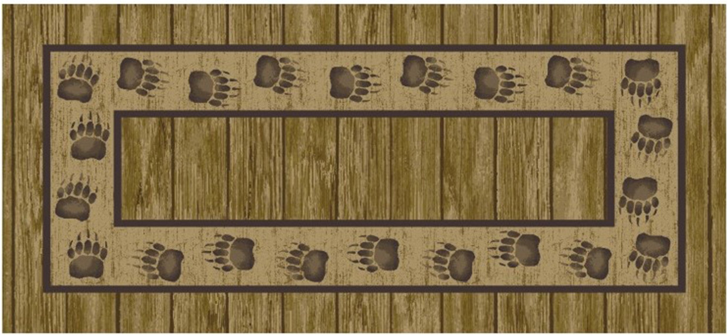 Mayberry Rugs Cozy Cabin Trackside Brown Area Rug – Rustic Cabin Lodge Rug Mayberry Rug