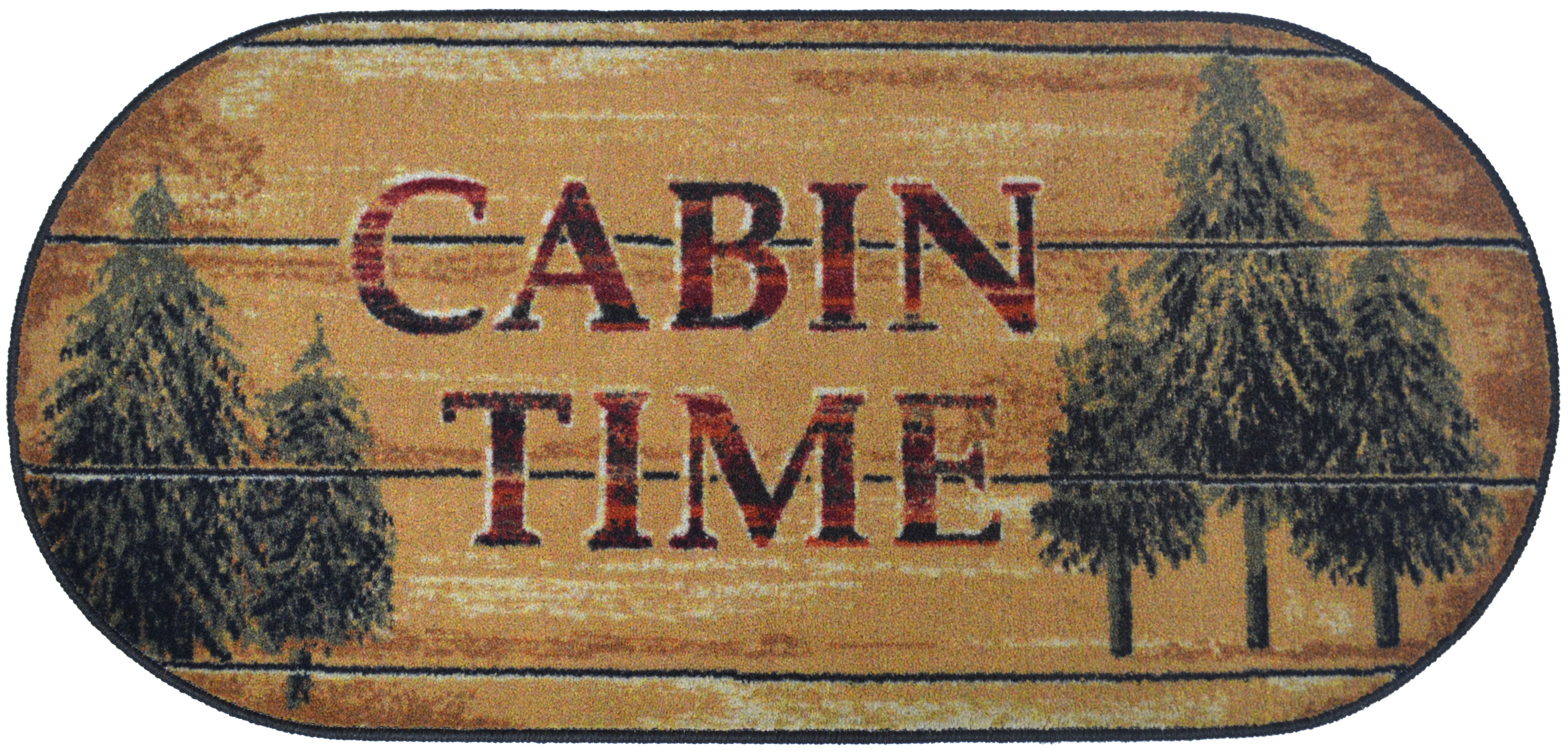 Mayberry Rugs Cozy Cabin Pine Cabin Brown Area Rug – Rustic Cabin Lodge Rug Mayberry Rug