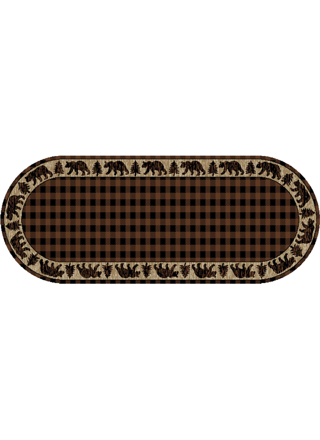 Mayberry Rugs American Destination Trailing Edge Brown – Rustic Lodge Area Rug Mayberry Rug