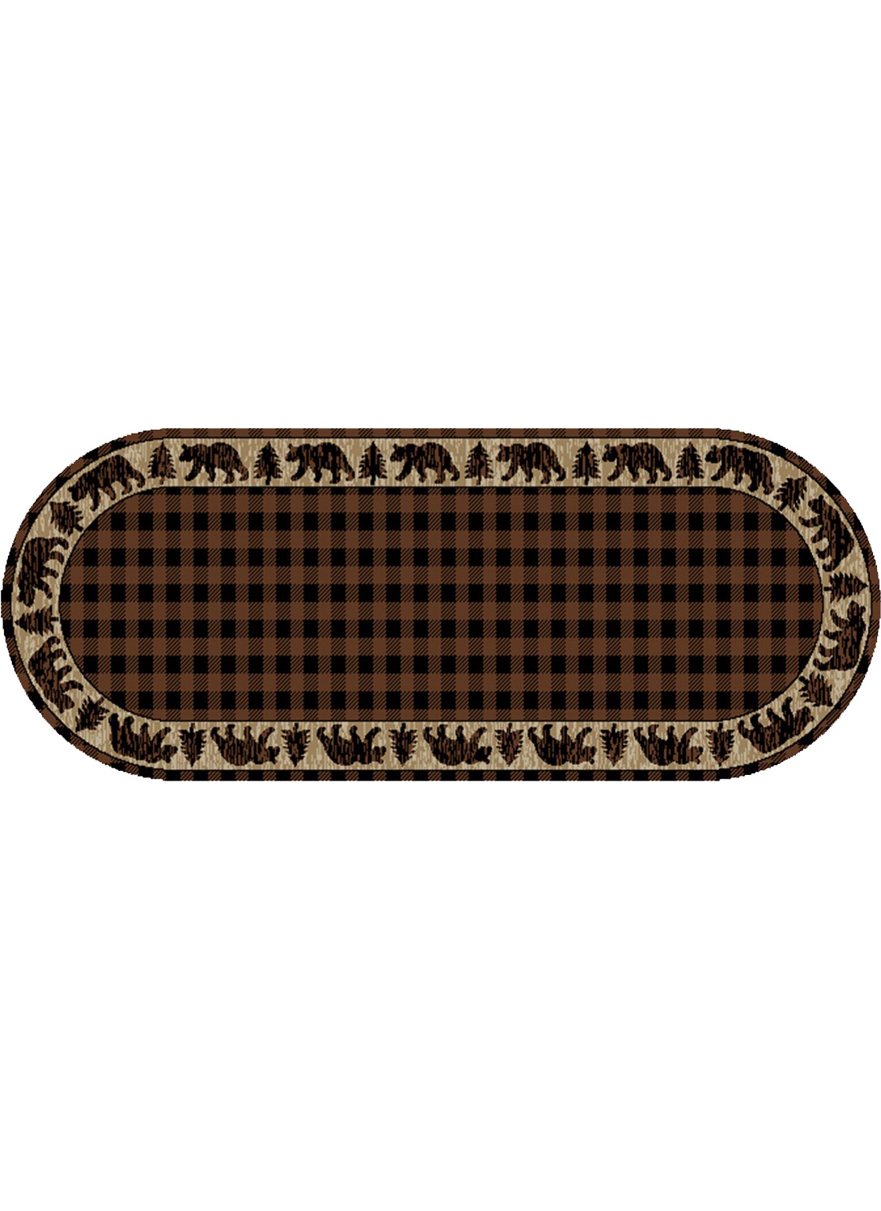 Mayberry Rugs American Destination Trailing Edge Brown – Rustic Lodge Area Rug Mayberry Rug