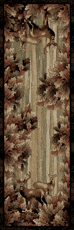 Mayberry Rugs American Destination Whitetail Woods Multi Area Rug – Rustic Lodge Rug Mayberry Rug