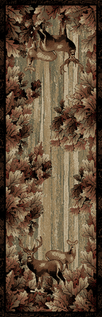Mayberry Rugs American Destination Whitetail Woods Multi Area Rug – Rustic Lodge Rug Mayberry Rug