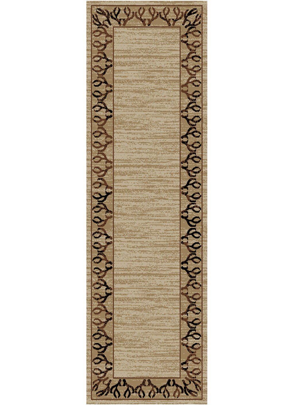 Mayberry Rugs Hearthside Antler Beige Area Rug – Rustic Cabin Lodge Rug Mayberry Rug
