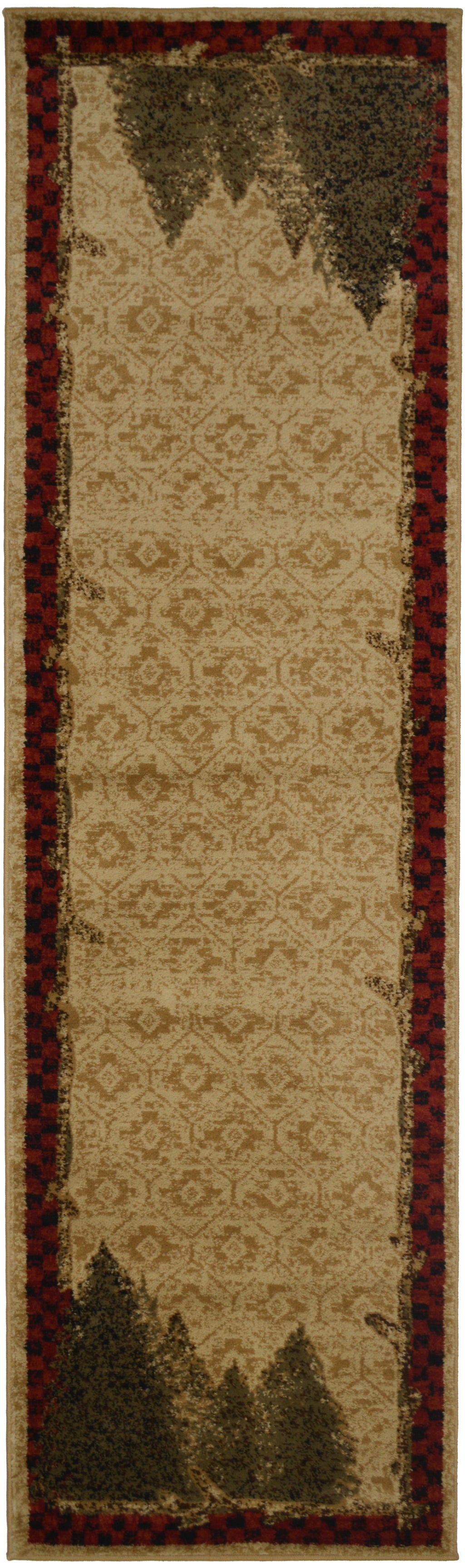 Mayberry Rugs American Destination Forest Antique Area Rug – Rustic Lodge Rug Mayberry Rug