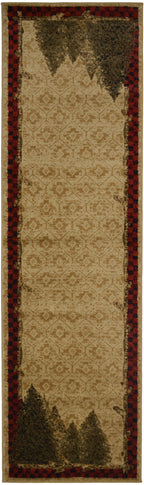 Mayberry Rugs American Destination Forest Antique Area Rug – Rustic Lodge Rug Mayberry Rug