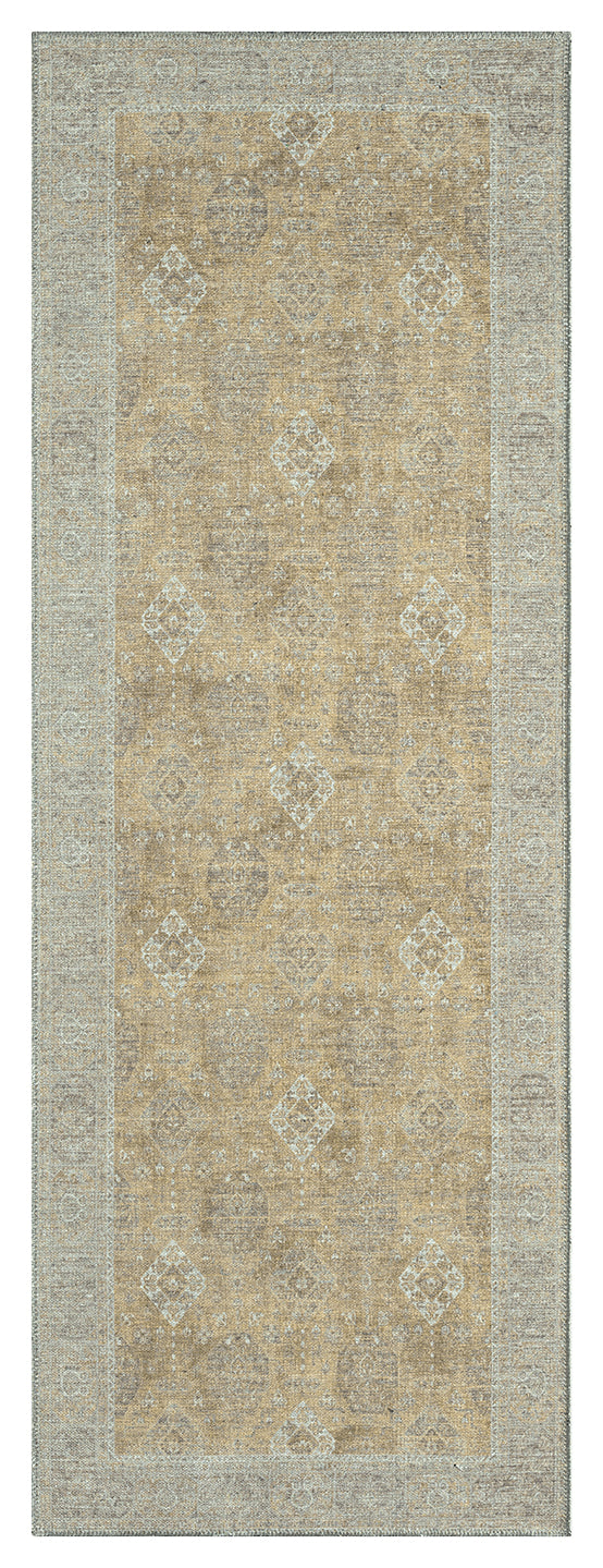 Mayberry Rugs Vintage Damascus Gold Area Rug – Distressed Traditional Rug Mayberry Rug