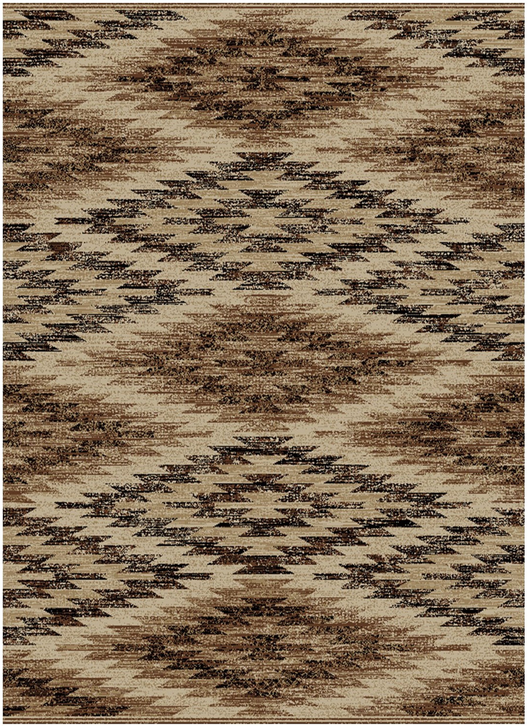 Mayberry Rugs Lodge King Las Cruces Brown Area Rug – Southwestern Lodge Rug Mayberry Rug
