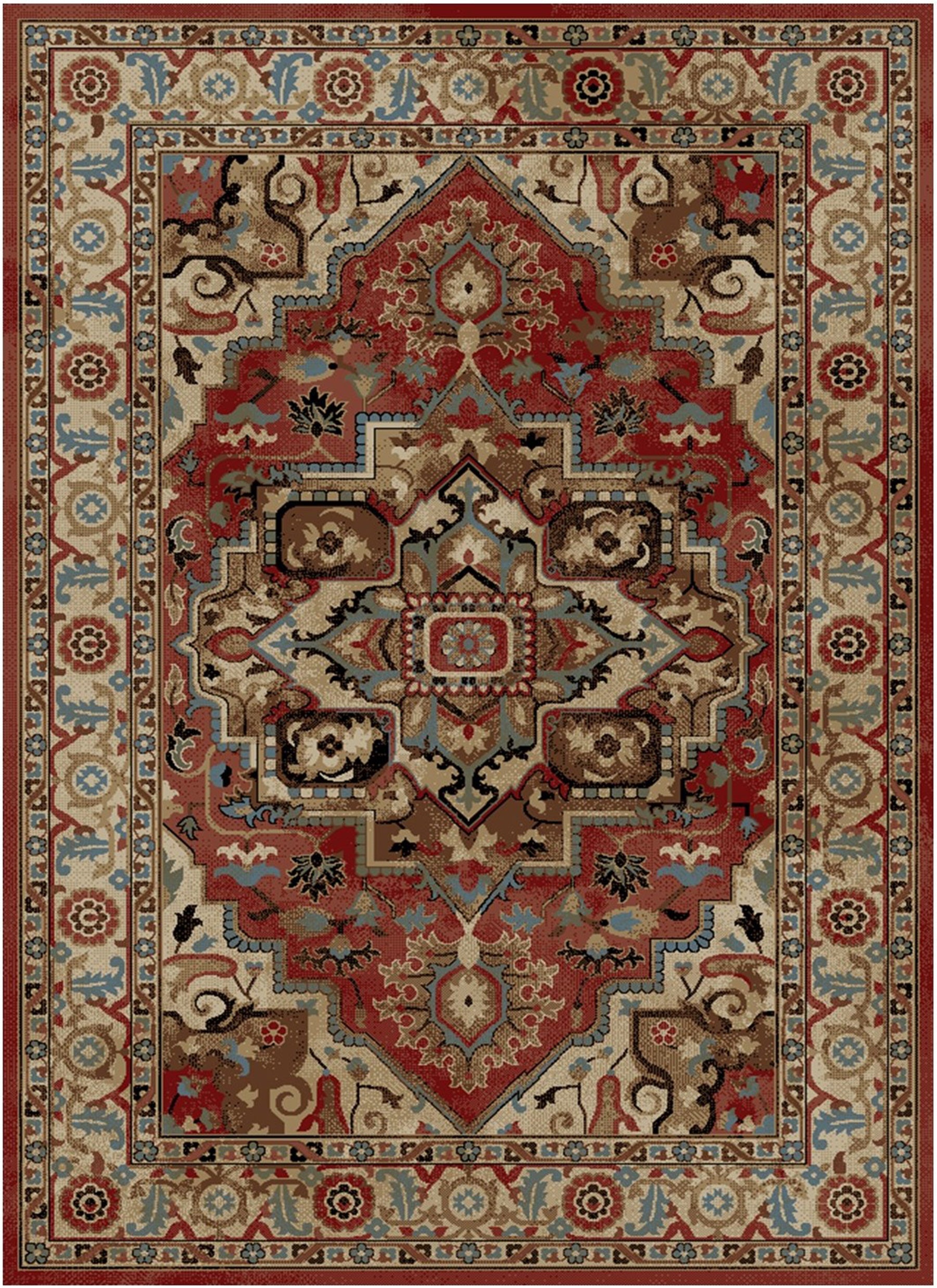 Mayberry Rugs Home Town Charisma Claret Area Rug – Traditional Home Decor Rug Mayberry Rug