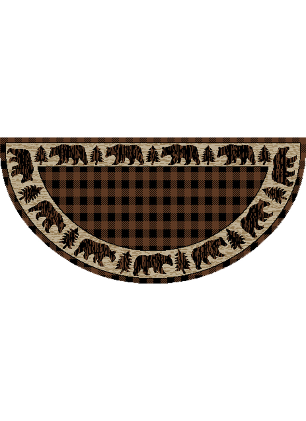 Mayberry Rugs American Destination Trailing Edge Brown – Rustic Lodge Area Rug Mayberry Rug