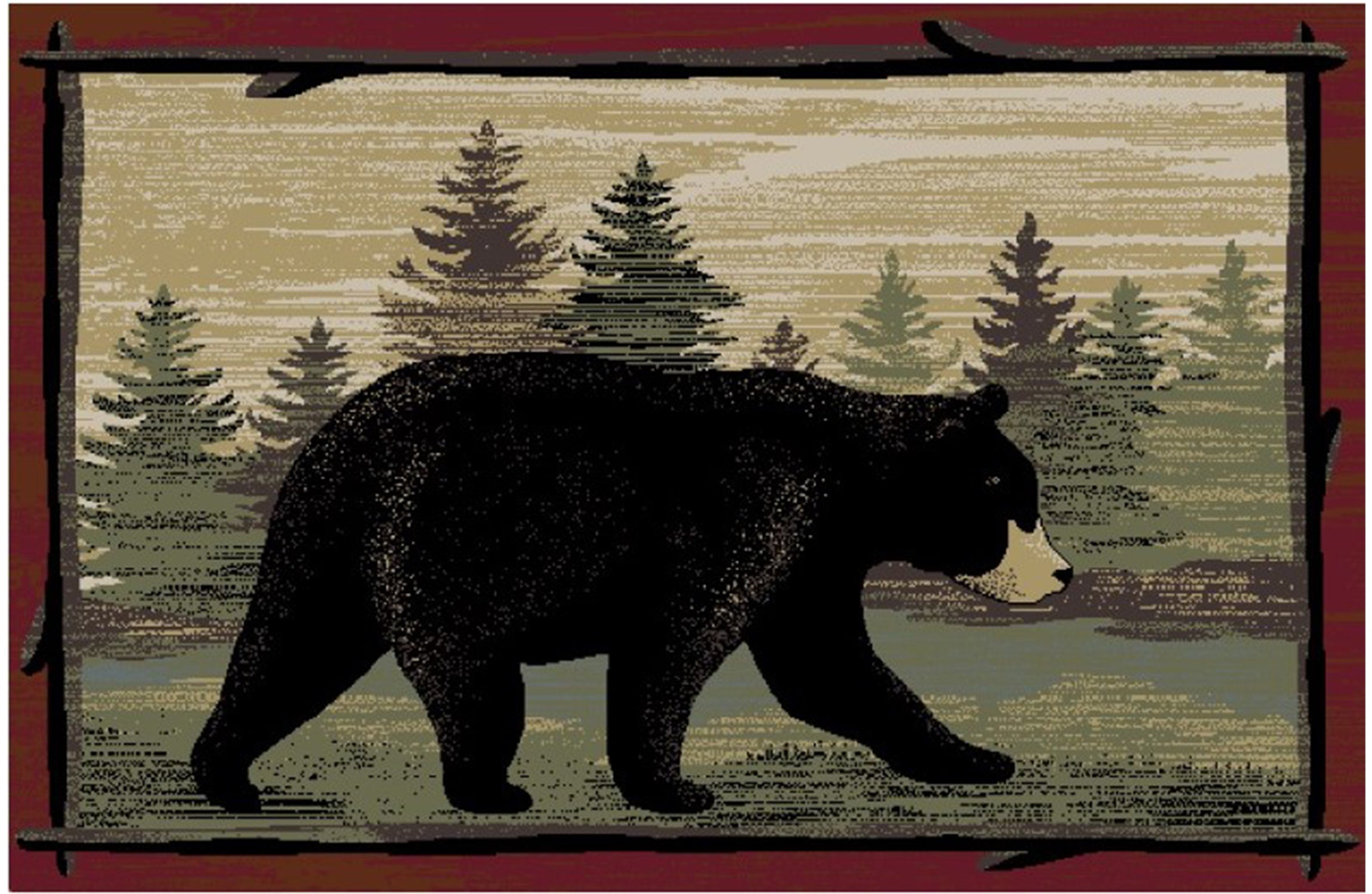 Mayberry Rugs Cozy Cabin Woodside Retreat Multi Area Rug – Rustic Cabin Lodge Rug Mayberry Rug