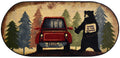 Mayberry Rugs Cozy Cabin Hitchhiking Bear Brown Area Rug – Rustic Cabin Lodge Rug Mayberry Rug
