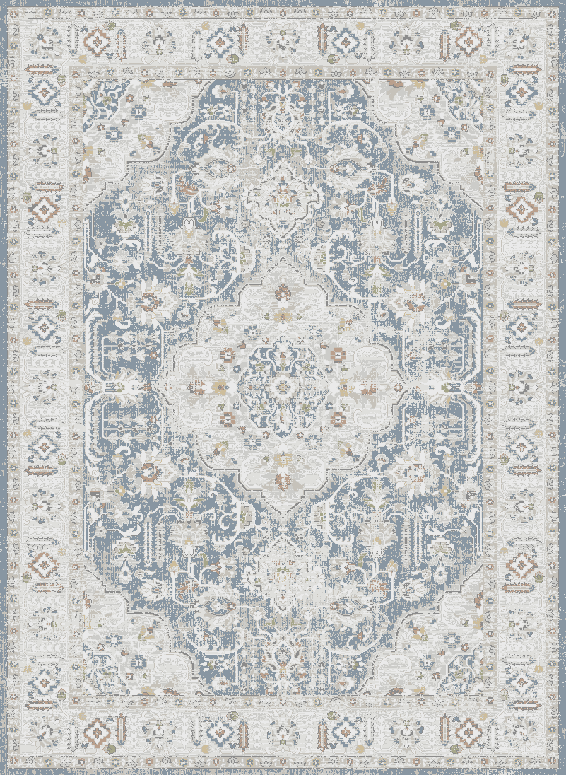 Mayberry Rugs Carlisle Canterbury Blue Area Rug – Traditional Home Decor Rug Mayberry Rug