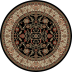 Mayberry Rugs Home Town Classic Keshan Ebony Area Rug – Traditional Persian Rug Mayberry Rug
