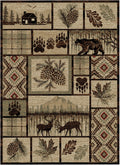 Mayberry Rugs American Destination Keystone Multi – Rustic Lodge Area Rug Mayberry Rug