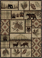 Mayberry Rugs American Destination Keystone Multi – Rustic Lodge Area Rug Mayberry Rug