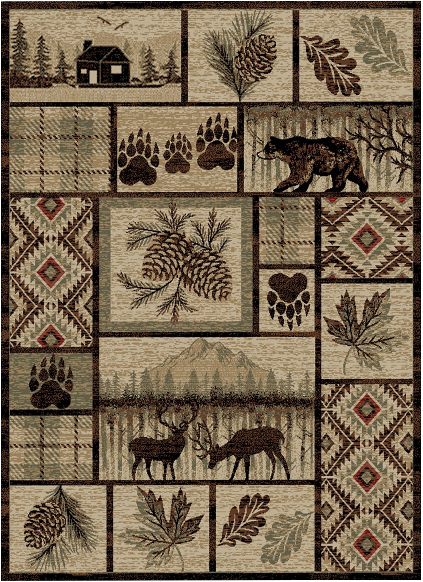 Mayberry Rugs American Destination Keystone Multi – Rustic Lodge Area Rug Mayberry Rug