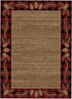 Mayberry Rugs Hearthside Abbeville Red Area Rug – Rustic Cabin Lodge Rug Mayberry Rug