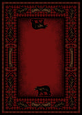 Mayberry Rugs American Destination Woodlands Plaid Red Area Rug – Rustic Lodge Rug Mayberry Rug