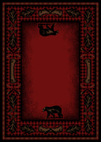 Mayberry Rugs American Destination Woodlands Plaid Red Area Rug – Rustic Lodge Rug Mayberry Rug