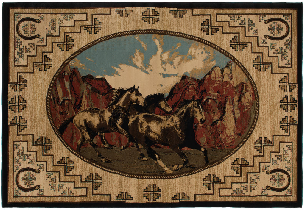Mayberry Rugs Lodge King Great Escape Multi Area Rug – Rustic Cabin Lodge Rug Mayberry Rug